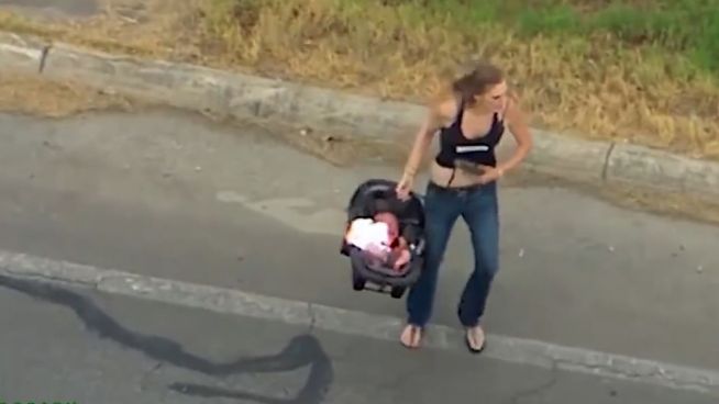 Frau mit Baby liefert sich wilde Verfolgungsjagd